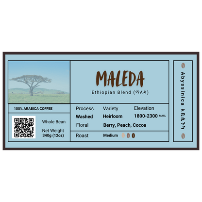 Maleda - Ethiopian Blend - 340 g - Abyssinica Coffee